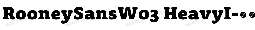 RooneySansW03 HeavyI字体转换